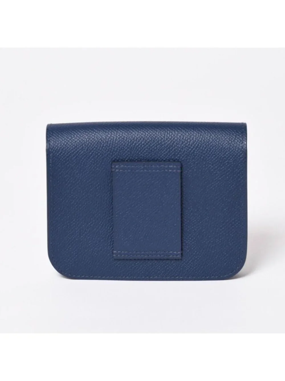 Hermes Constance Slim Bifold Wallet Veau Epsom Navy Pouch Gold